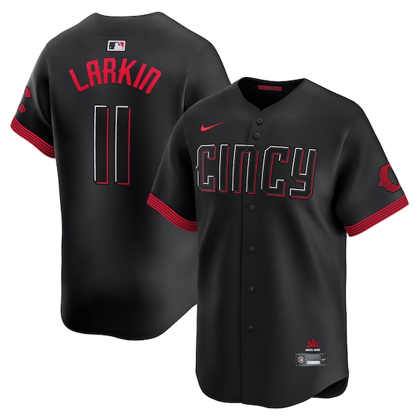 Barry Larkin Cincinnati Reds Nike City Connect Limited Jersey - Black