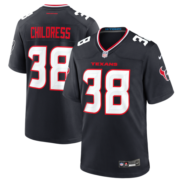 Zion Childress Houston Texans Nike Team Game Jersey -  Navy