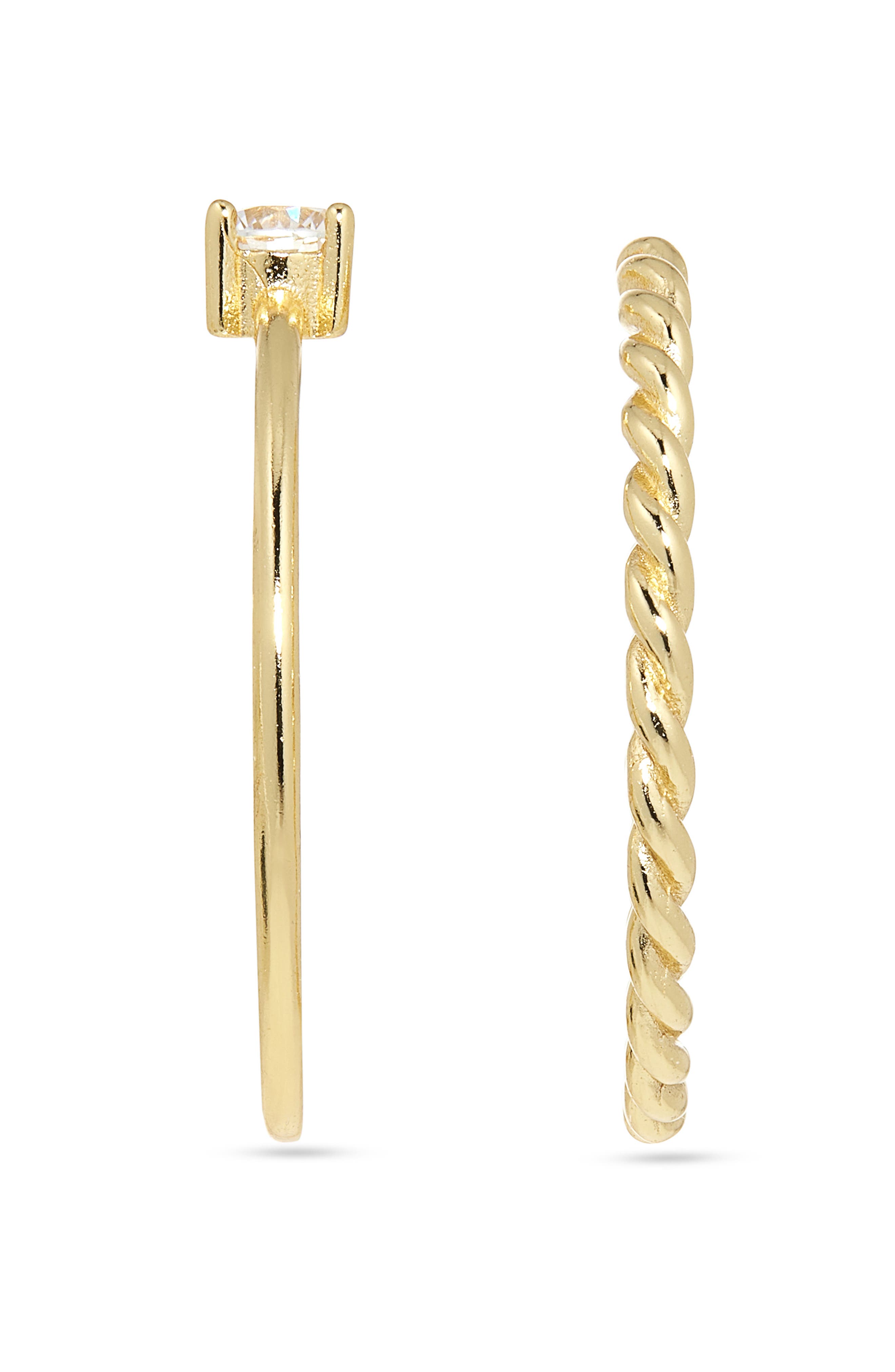 ARGENTO VIVO Set of 2 Solitaire Stacking Rings