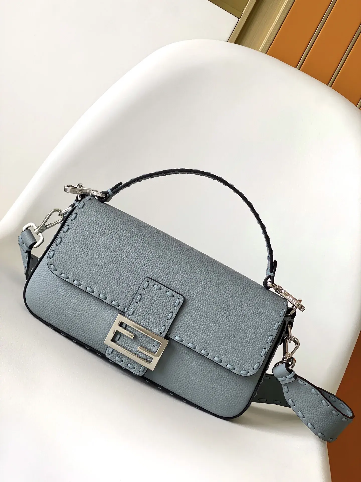 Fendi Grained Leather Shoulder Bag product photo from LabelPicks