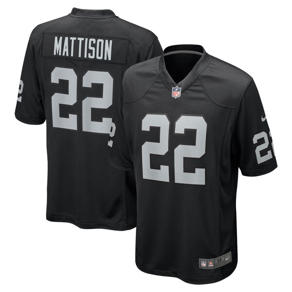 Alexander Mattison Las Vegas Raiders Nike Team Game Jersey -  Black