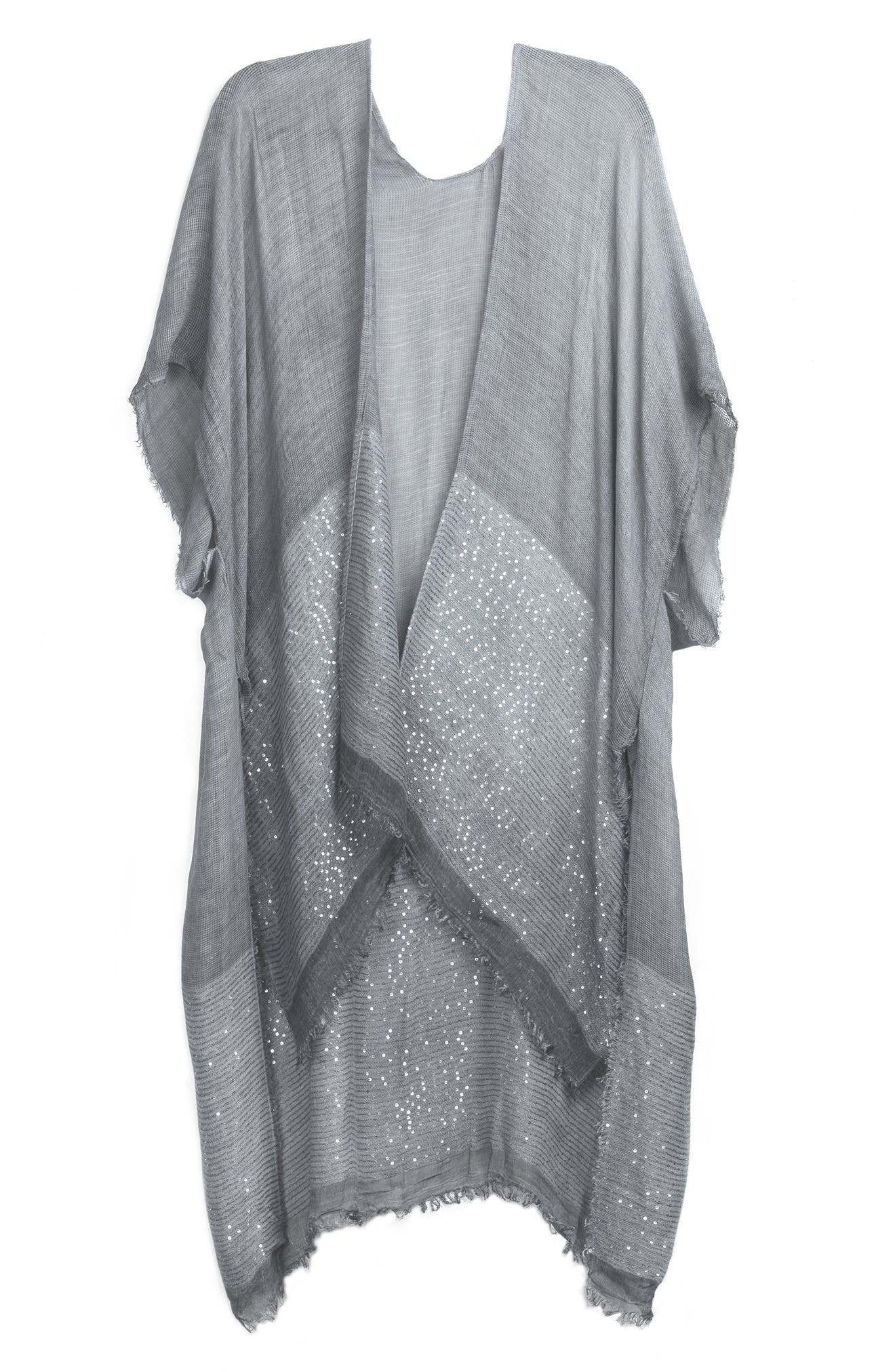 SAACHI Shimmer Sequin Longline Ruana