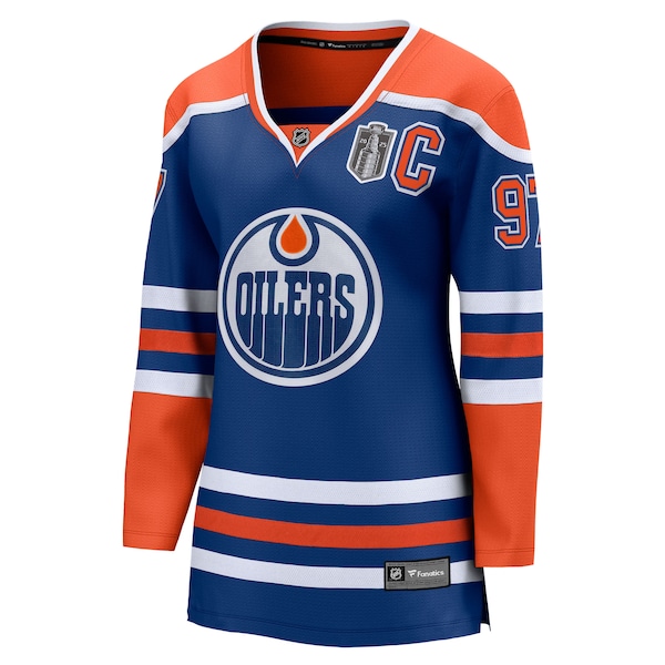 Connor McDavid Edmonton Oilers  Women's 2025 Stanley Cup Final Home Breakaway Jersey - Royal