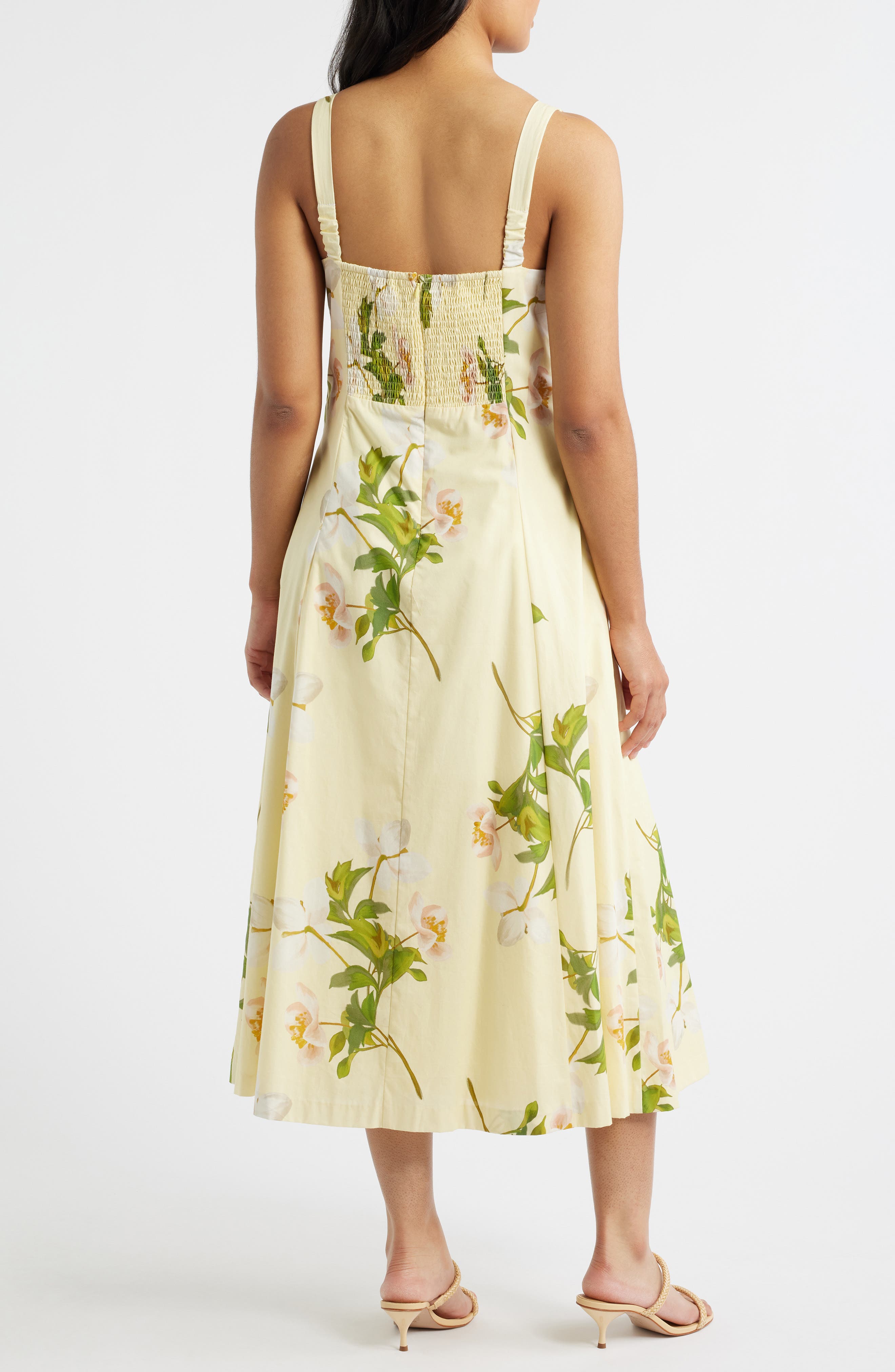 Julia Jordan Floral Square Neck Cotton Dress