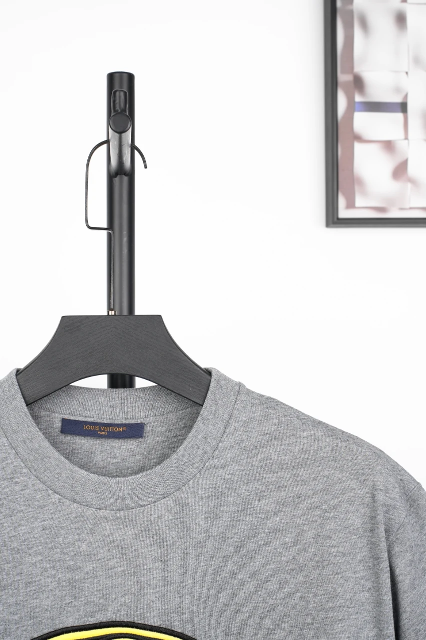 Louis Vuitton Grey Badge Print T-Shirt product photo from LabelPicks
