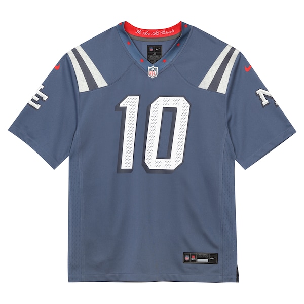 Drake Maye New England Patriots Nike Toddler 2025 Rivalries Collection Game Jersey - Storm Blue