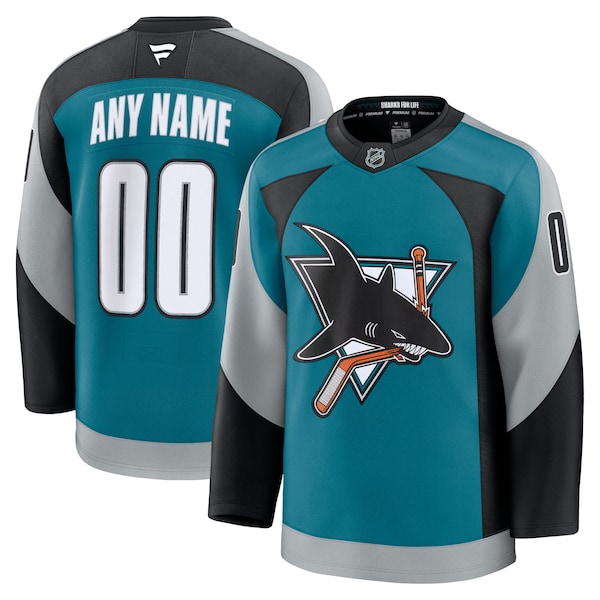 San Jose Sharks  Alternate Custom Premium Jersey - Teal