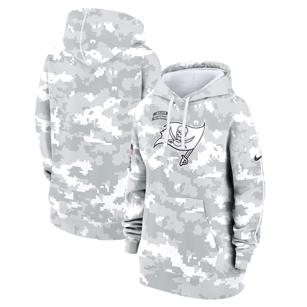 Tampa Bay Buccaneers Nike Women's 2024 Salute To Service Club Fleece Pullover Hoodie - Arctic Camo