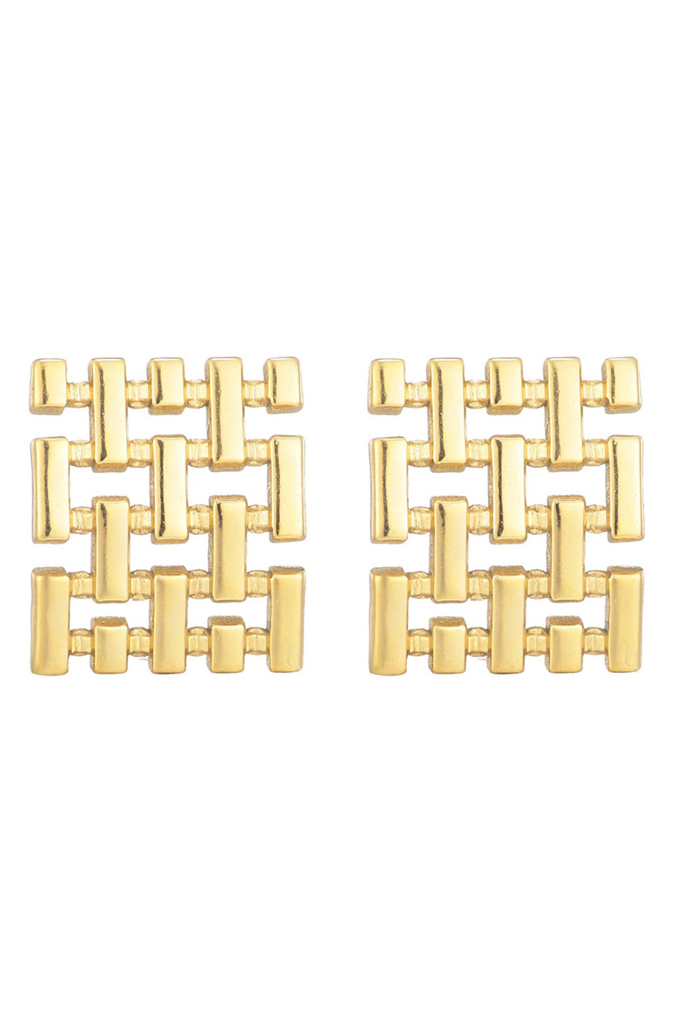 Adornia Tarnish Resistant Weave Stud Earrings