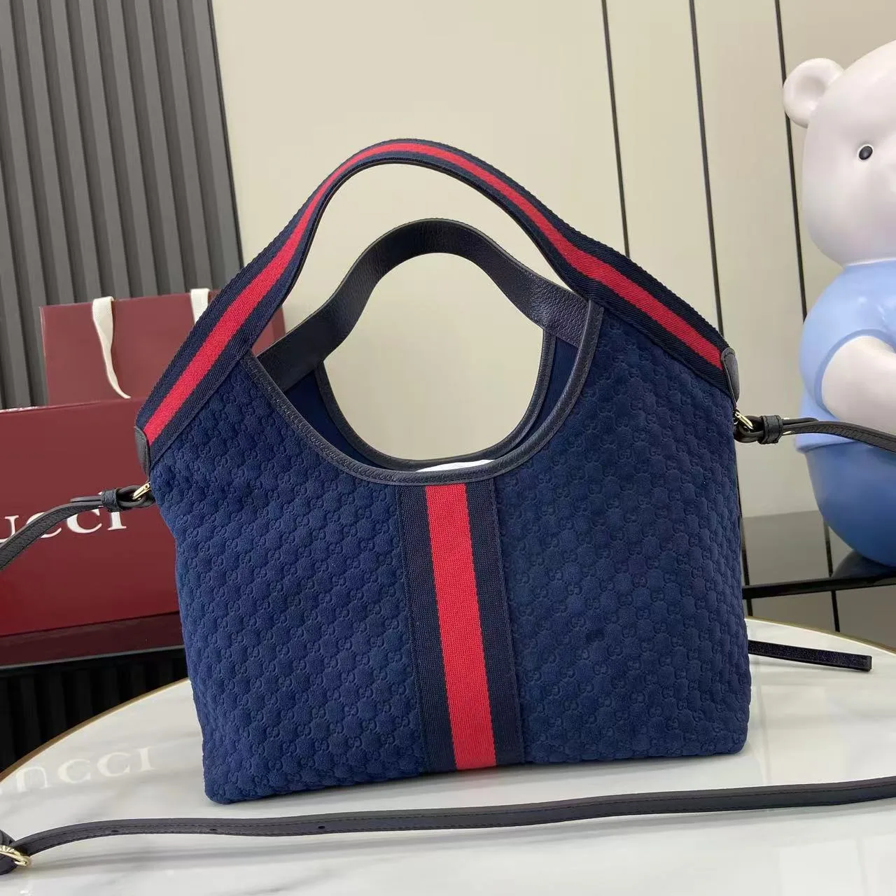 Gucci Blue GG Supreme Canvas Tote Bag product photo from LabelPicks