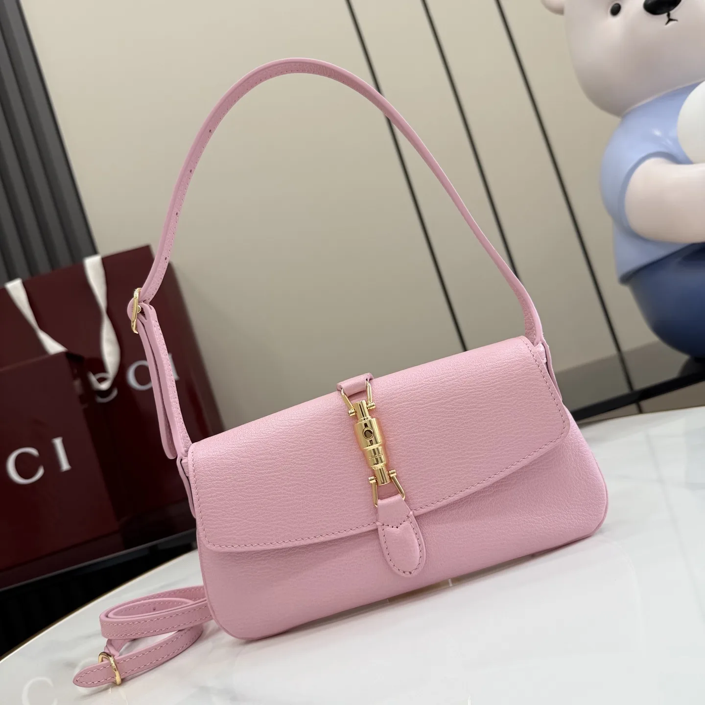 Gucci Jackie Pink Quilted Leather Shoulder Bag product photo from LabelPicks
