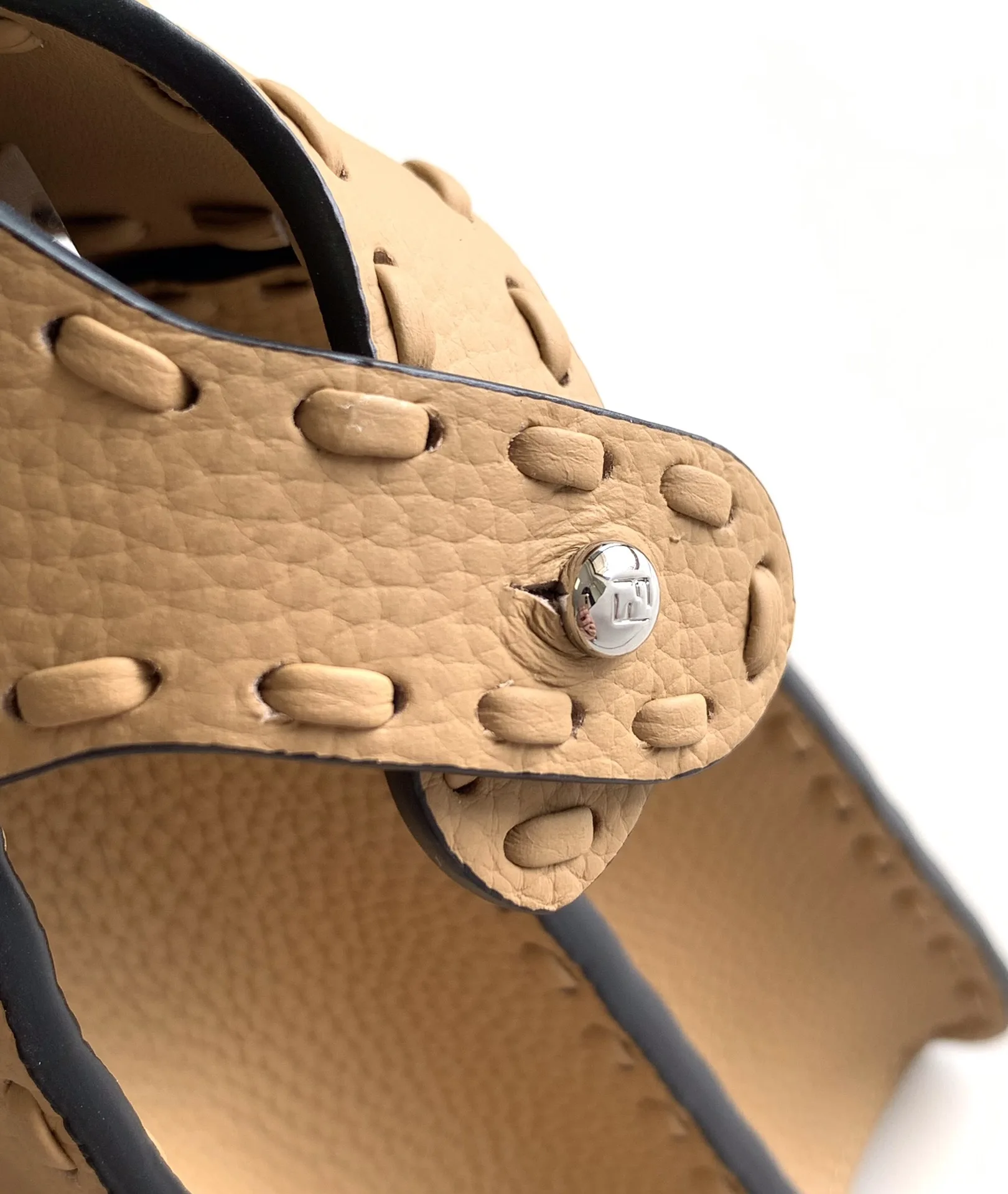 Fendi Beige Peekaboo Calfskin Top Handle Bag product photo from LabelPicks