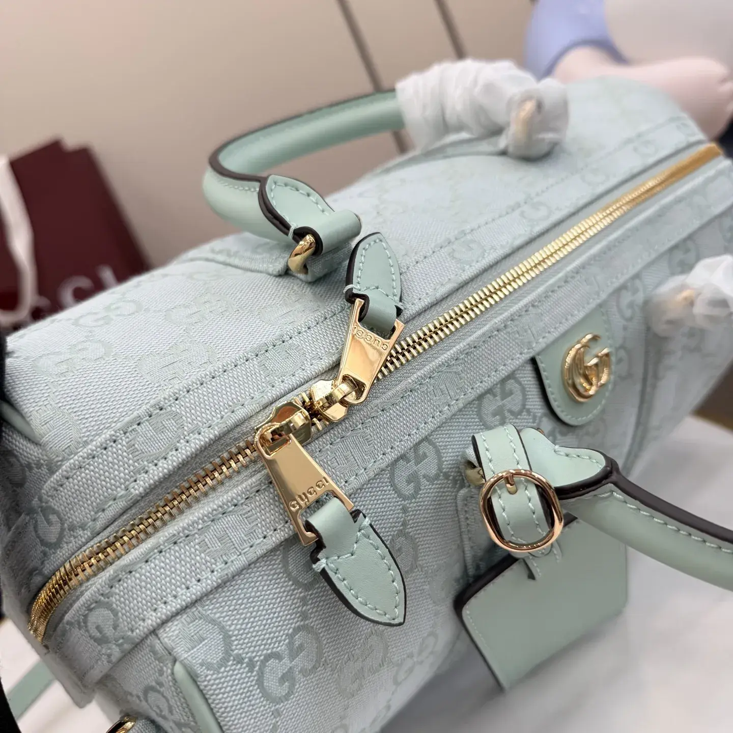Gucci Blue Ophidia GG Supreme Canvas Top Handle Bag product photo from LabelPicks