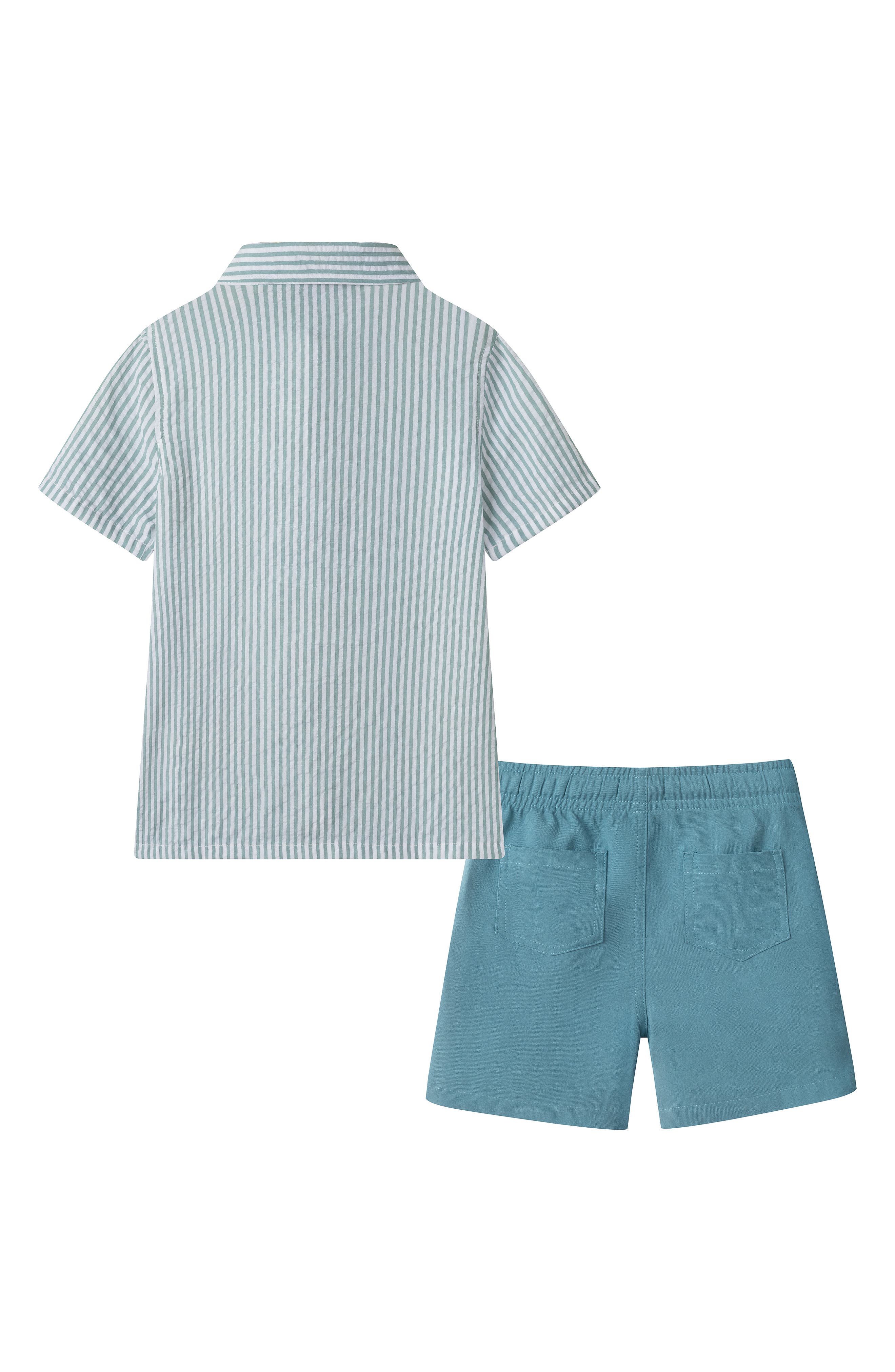 Andy & Evan Kids' Seersucker Shirt & Shorts Set