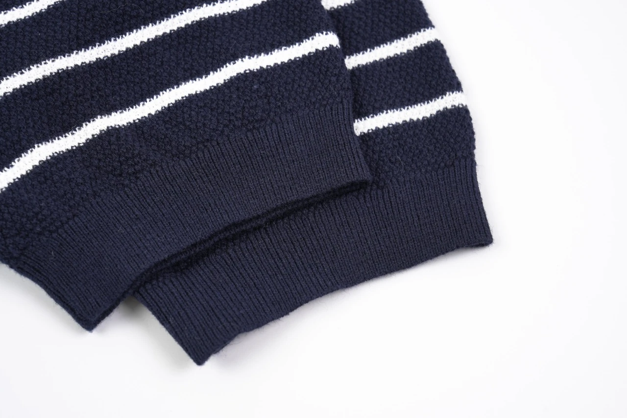Ralph Lauren Navy Stripe Pony Embroidered Linen Polo Shirt product photo from LabelPicks