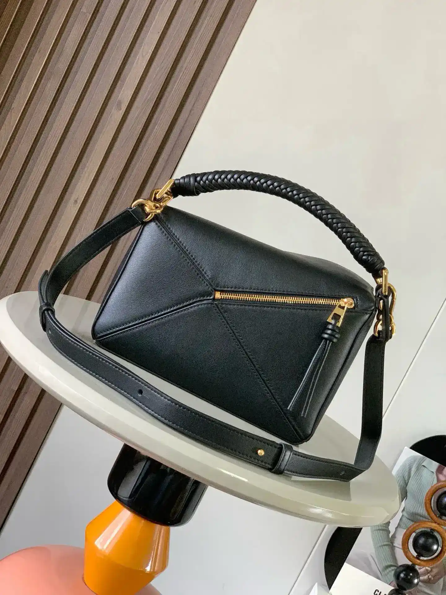 Loewe Black Puzzle Calfskin Top Handle Bag product photo from LabelPicks