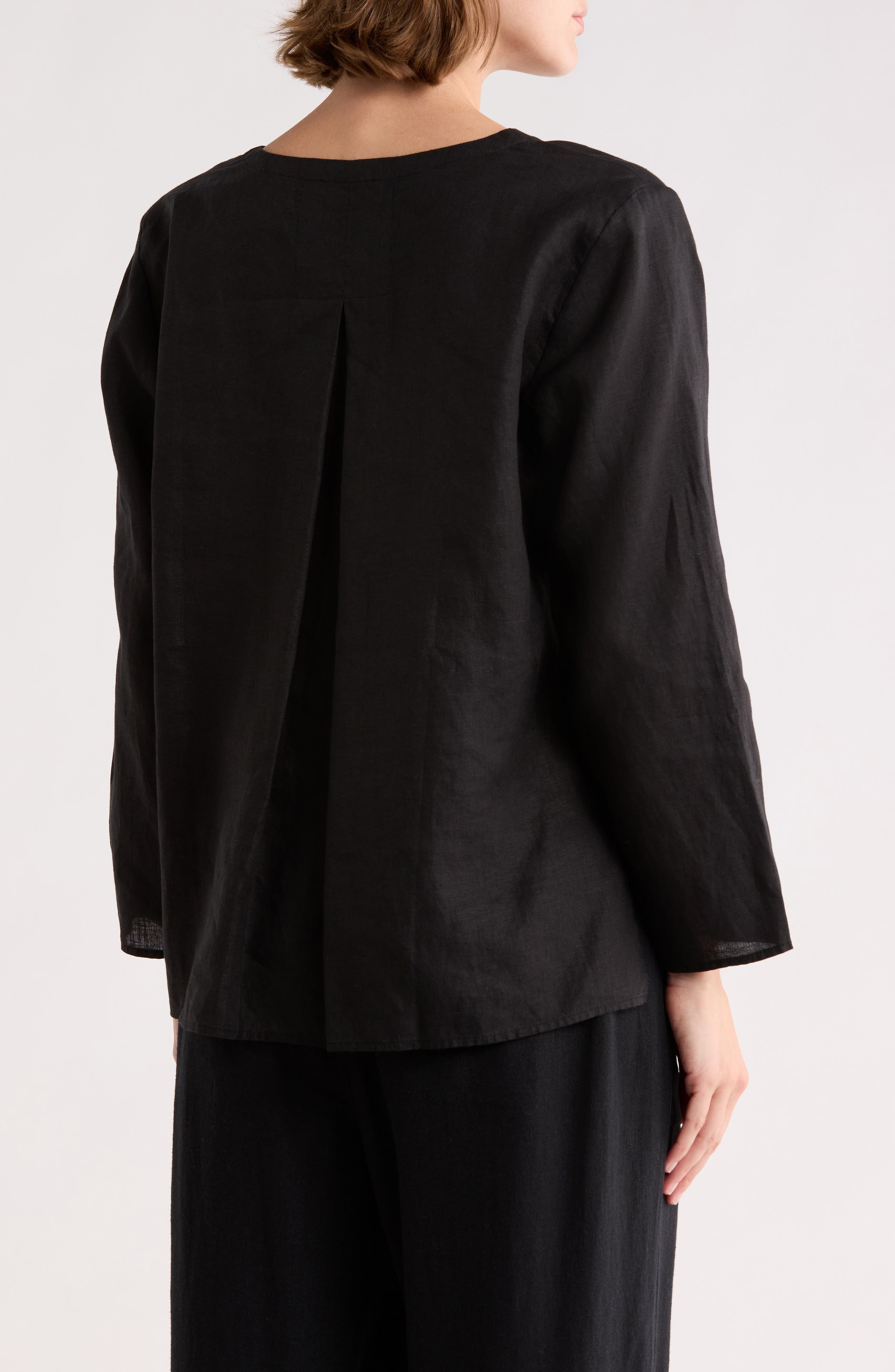 Eileen Fisher Princess Sleeve Linen Top