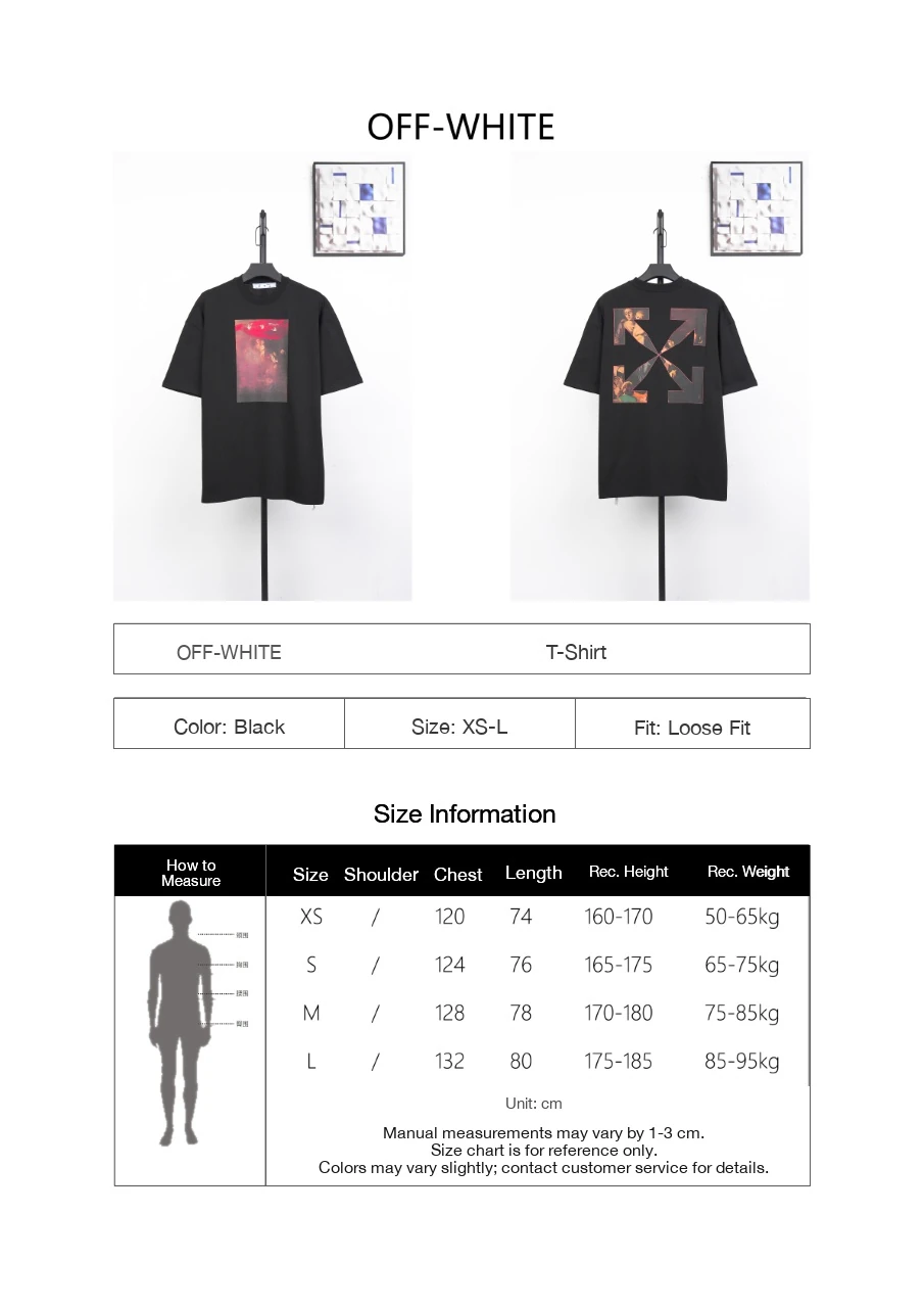 Off-White Black Blurred Painting Arrow T-Shirt product photo from LabelPicks