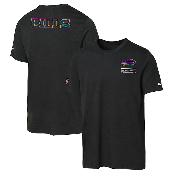 Buffalo Bills Nike Youth 2025 NFL Crucial Catch Tri-Blend Dri-FIT T-Shirt - Black