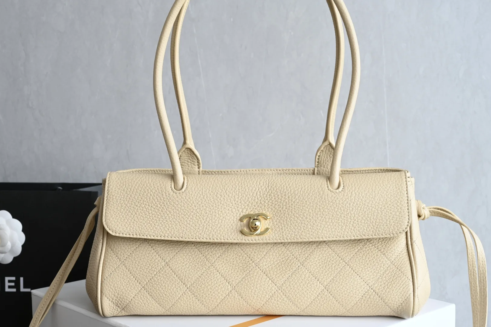 Chanel Beige Calfskin Top Handle Bag product photo from LabelPicks