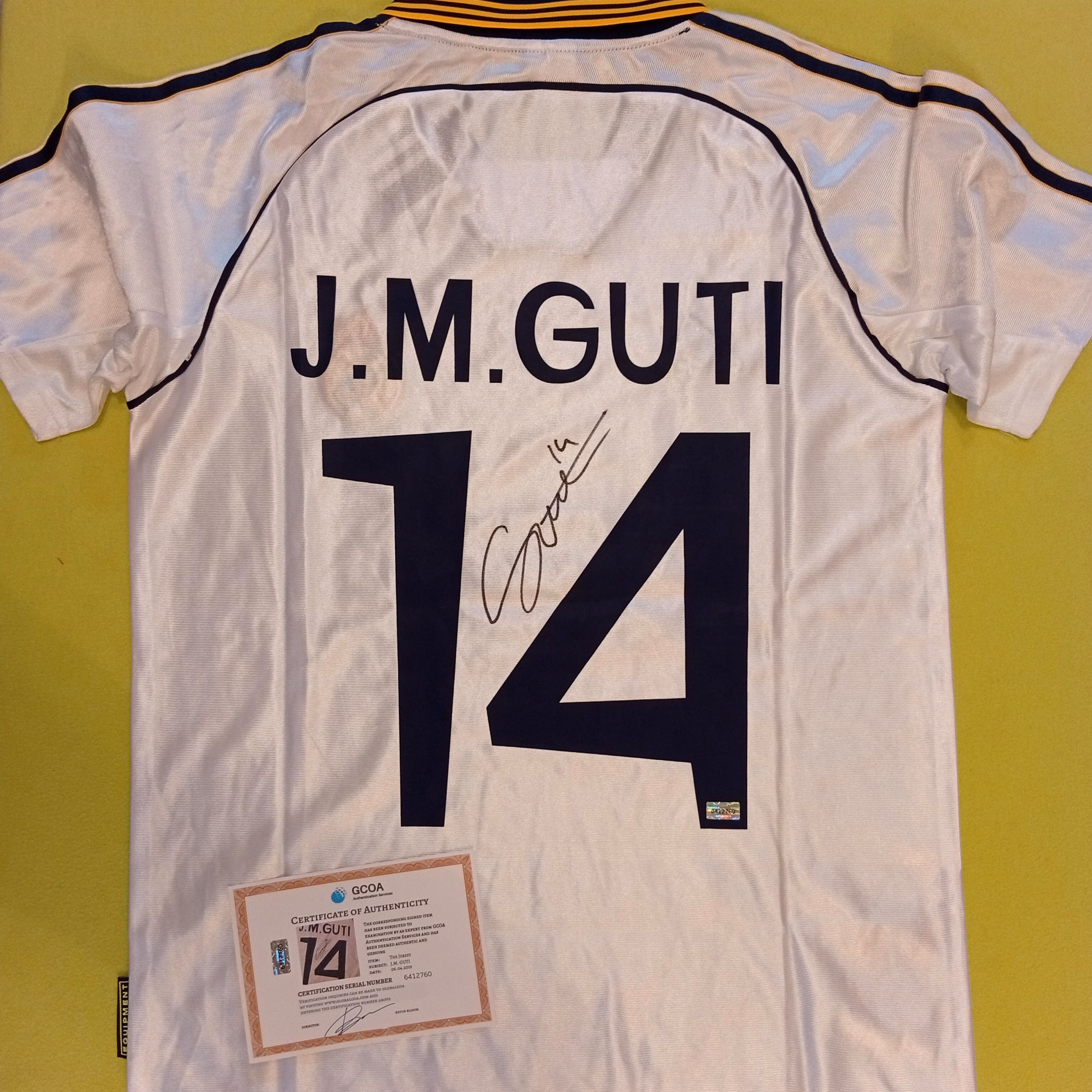 Guti Signed Autographed Real Madrid FC Football T-Shirt With COA