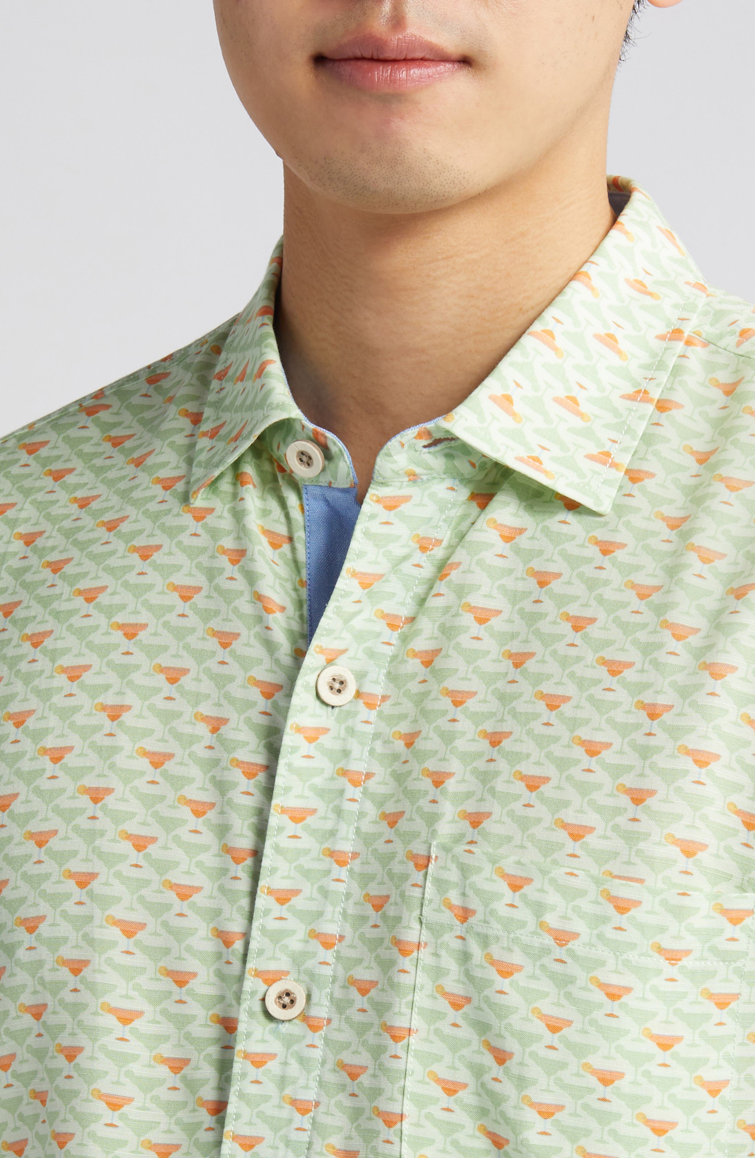 Tommy Bahama Veracruz Cay Cocktail Mixer Short Sleeve Button-Up Shirt