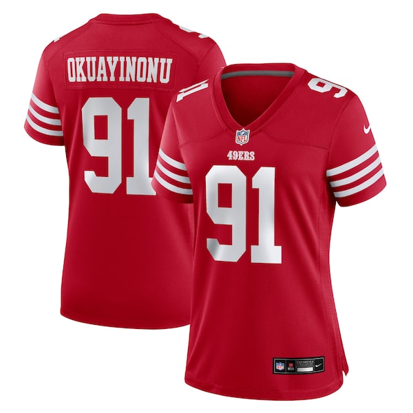 Sam Okuayinonu San Francisco 49ers Nike Women's Team Game Jersey -  Scarlet