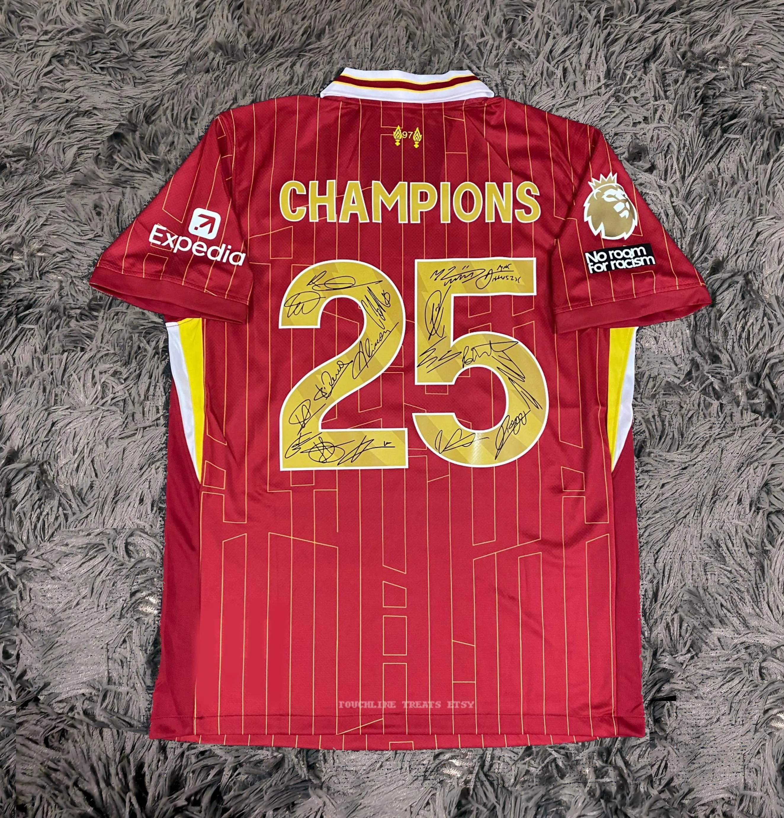 Liverpool FULL 2024 SIGNED Champions Team Squad Signature Jersey/Shirt + COA 24/25