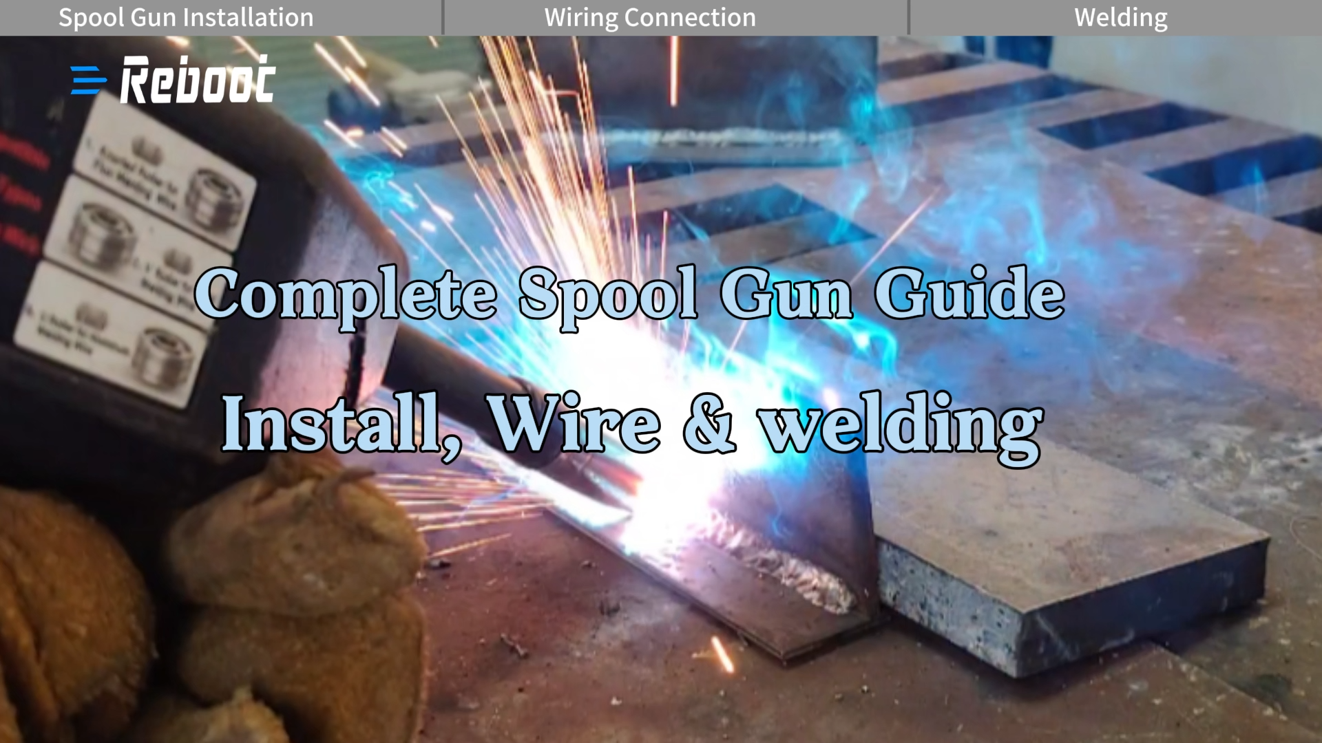 Reboot MIG Welder Spool Gun 13ft LBT150,150Amp MIG Aluminum Welding Torch Works for RBM2500 PRO only