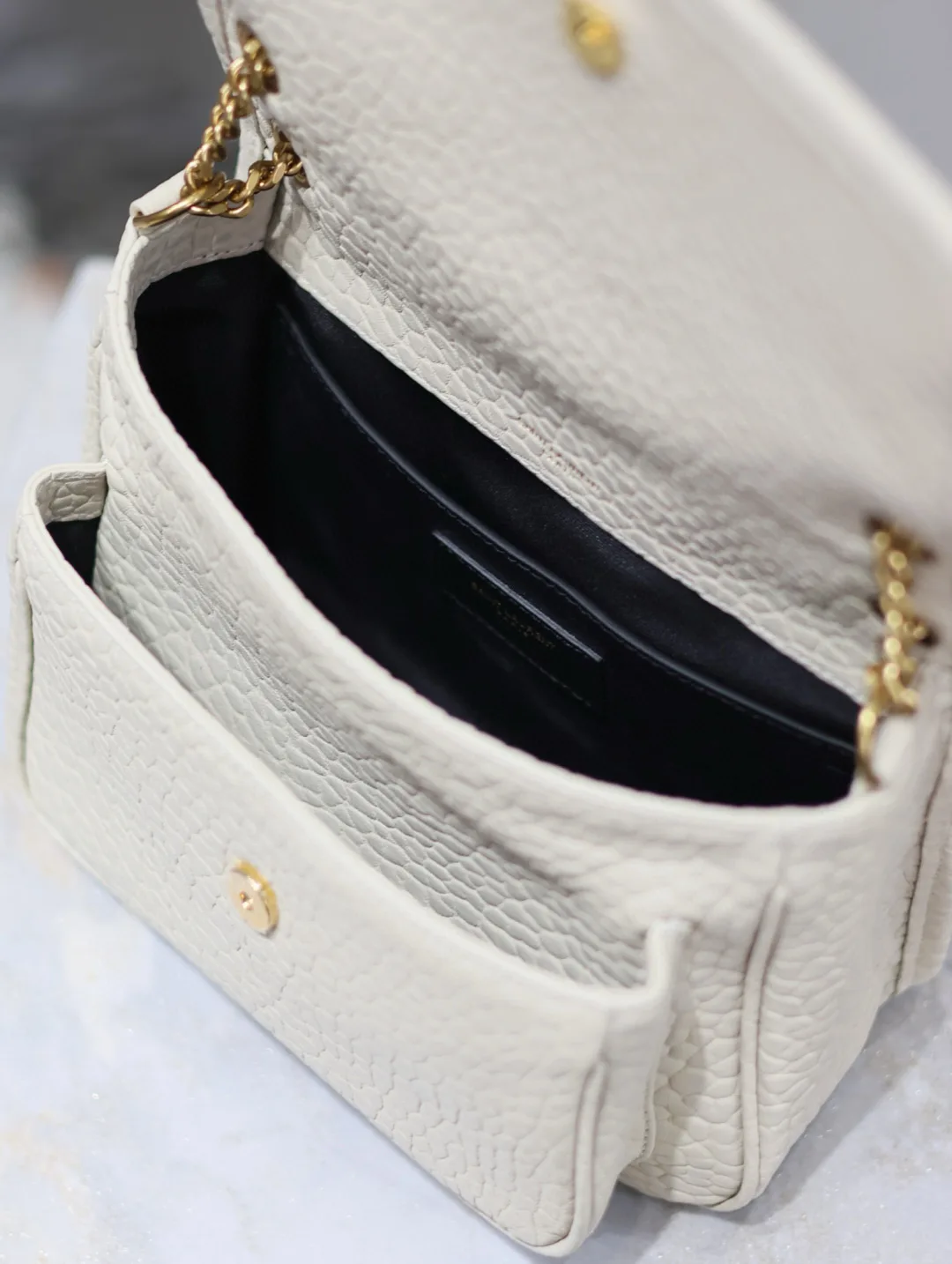 Saint Laurent Niki White Lambskin Shoulder Bag product photo from LabelPicks