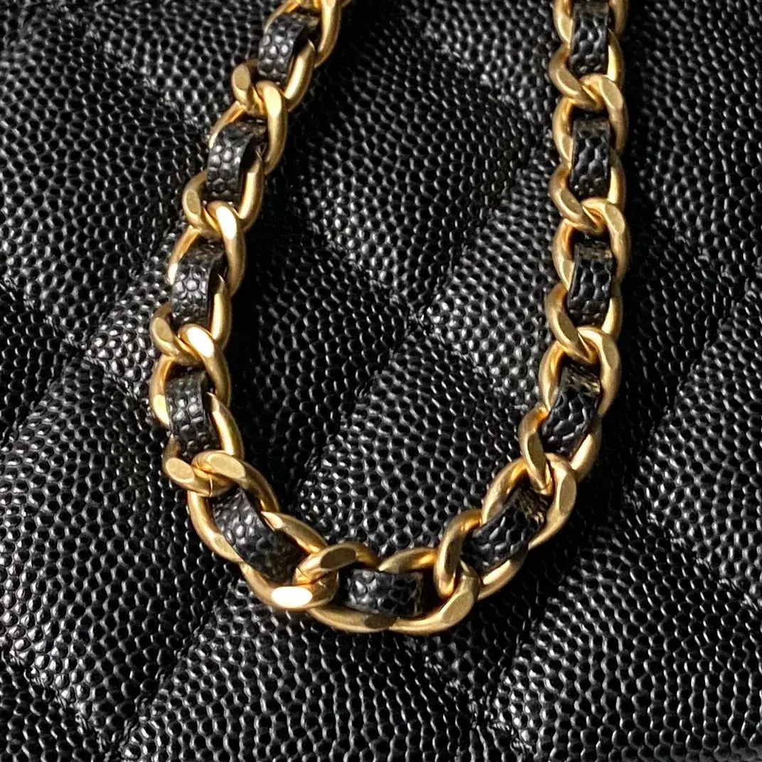 Chanel Gold Grained Leather Shoulder Bag product photo from LabelPicks