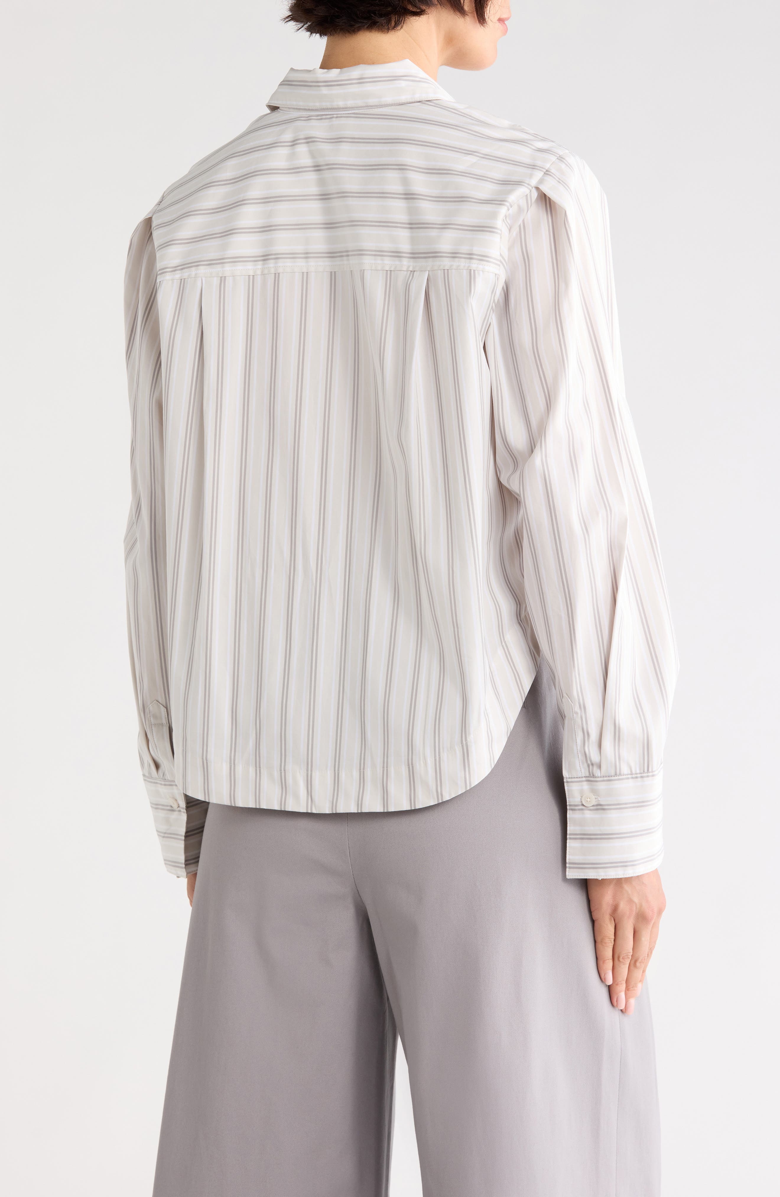 Derek Lam 10 Crosby Estrella Striped Button-Up Shirt