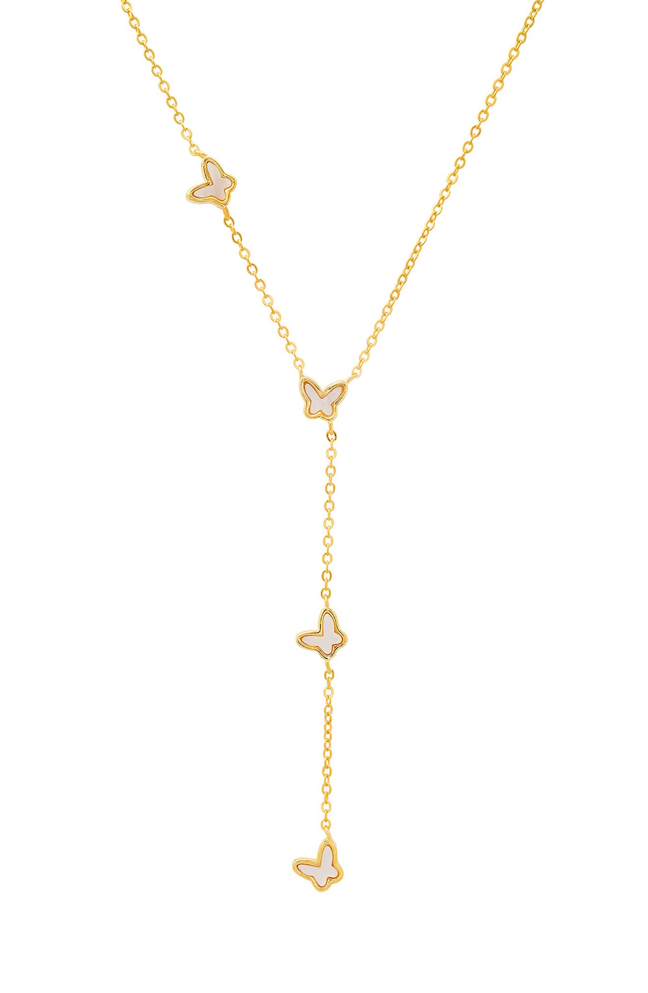 Queen Jewels Mother of Pearl Y-Drop Necklace