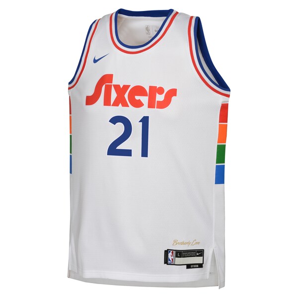 Joel Embiid Philadelphia 76ers Nike Youth 2024/25 Swingman Player Jersey - City Edition - White