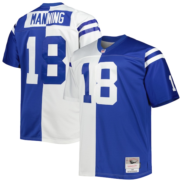 Peyton Manning Indianapolis Colts Big & Tall Split Legacy Retired Player Replica Jersey - White/Royal