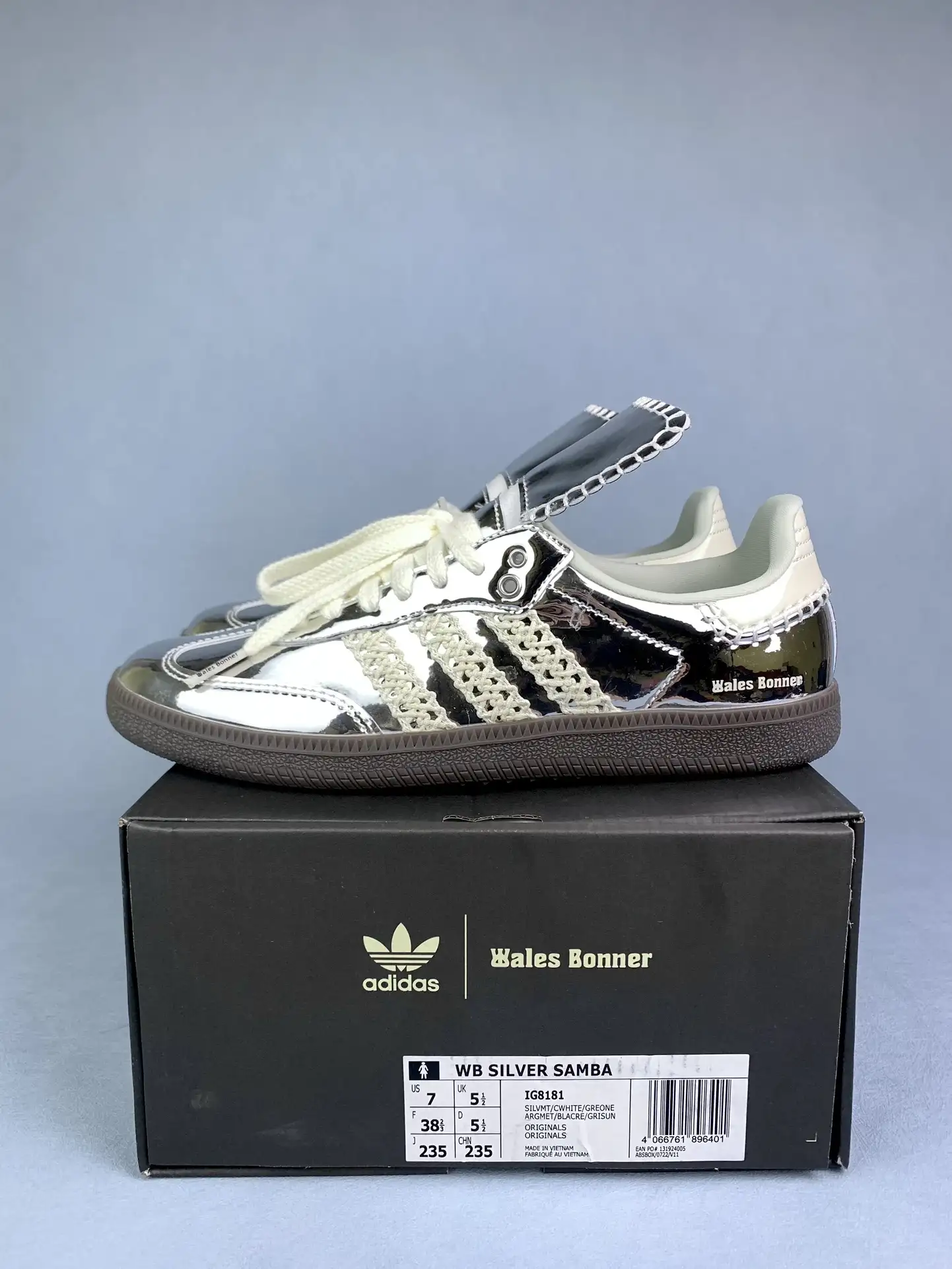 Wales Bonner x adidas Silver Samba Shoes product photo from LabelPicks
