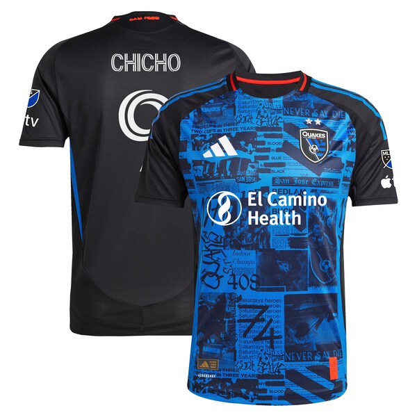 Cristian Arango San Jose Earthquakes adidas 2025 Headliner Authentic Player Jersey - Black