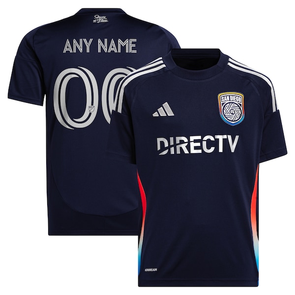 San Diego FC adidas Youth 2025 State of Flow Replica Custom Jersey - Navy