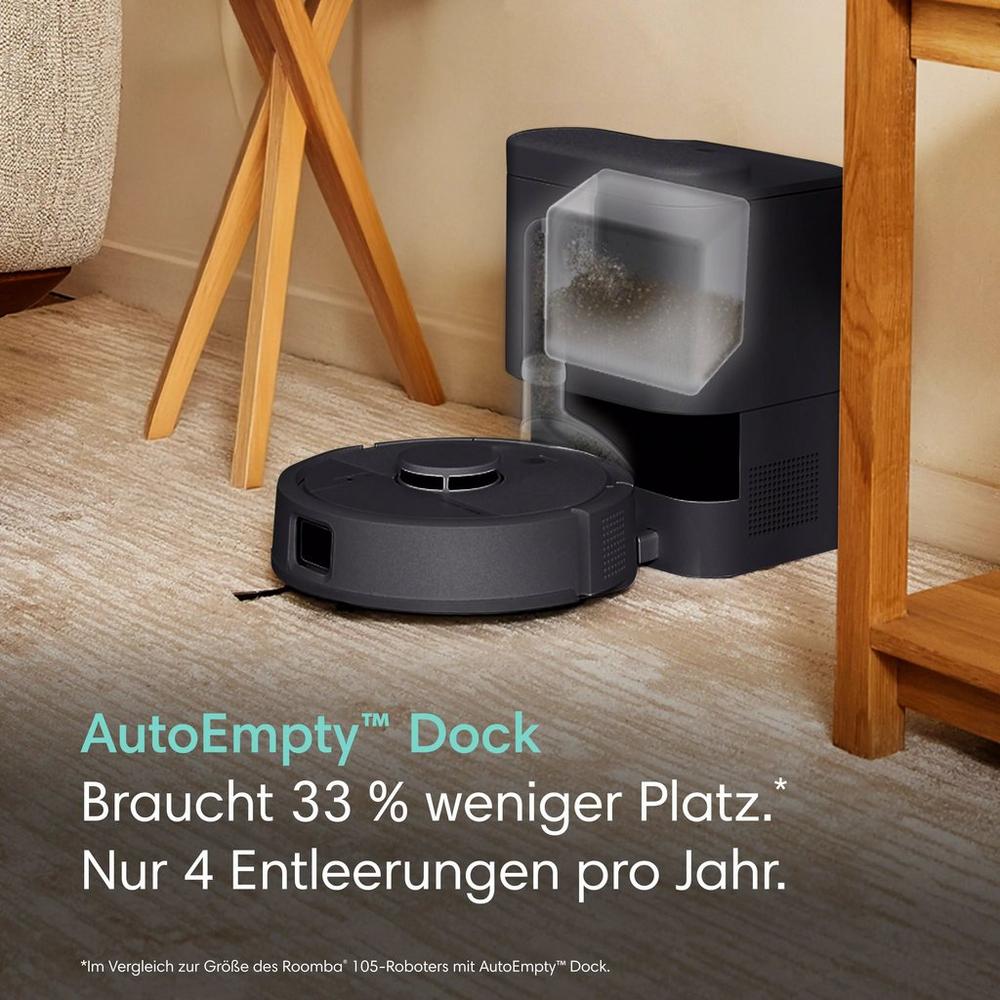 Roomba® Mini Saug- & Wischroboter + AutoEmpty™ Dock – Schwarz