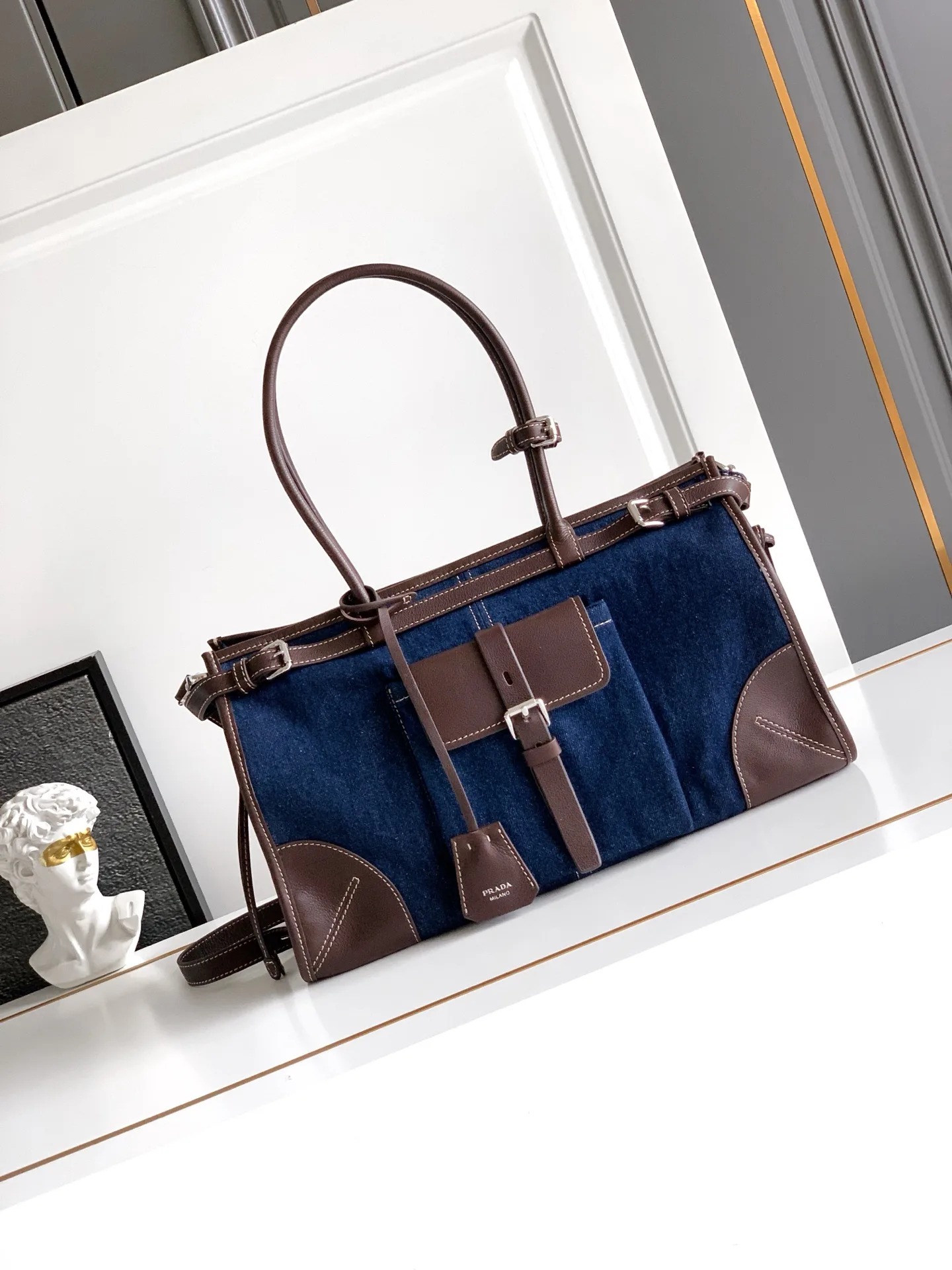 Prada Bonnie Calfskin Top Handle Bag product photo from LabelPicks