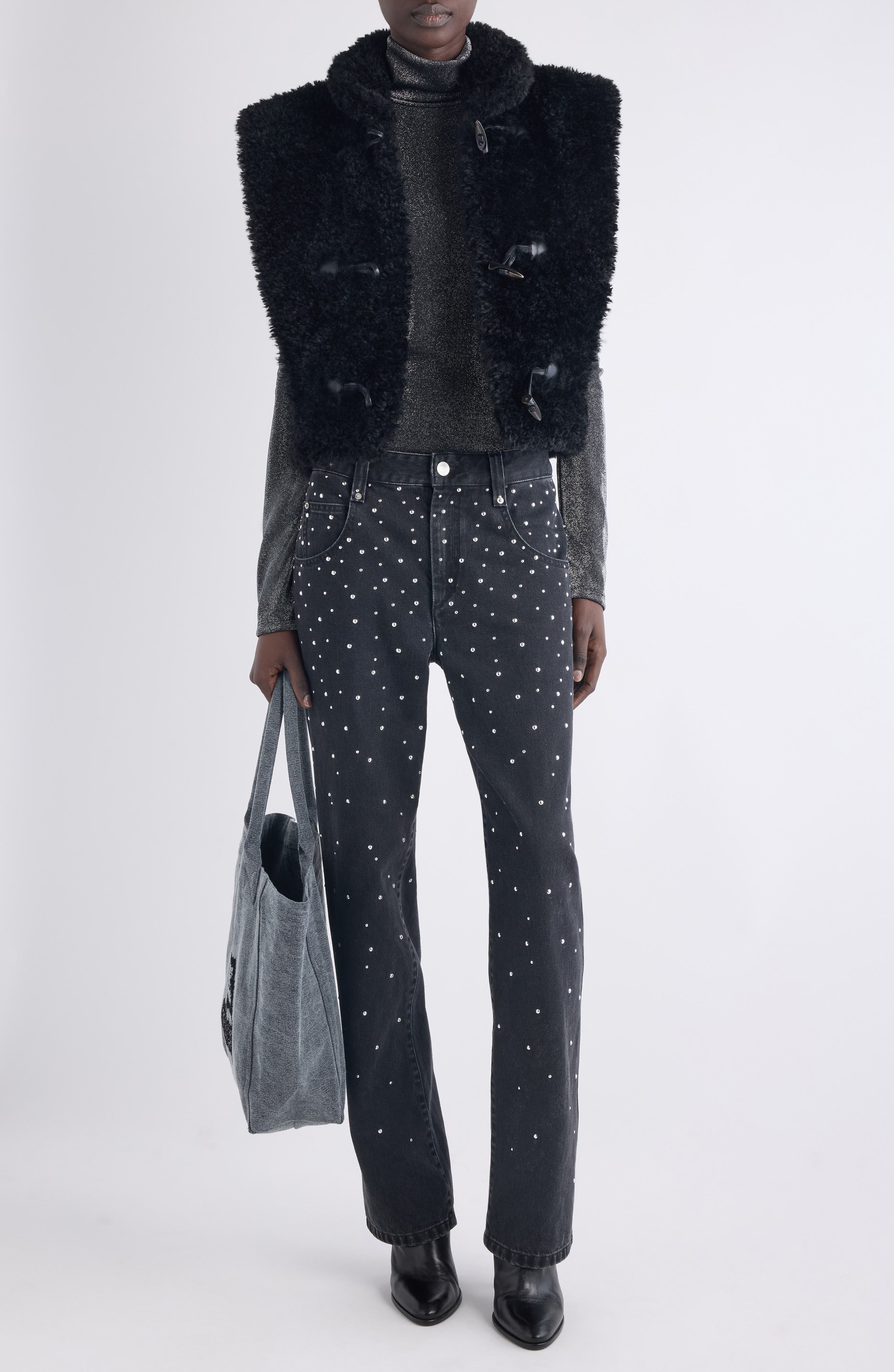 Isabel Marant Étoile Jadia Metallic Turtleneck Top