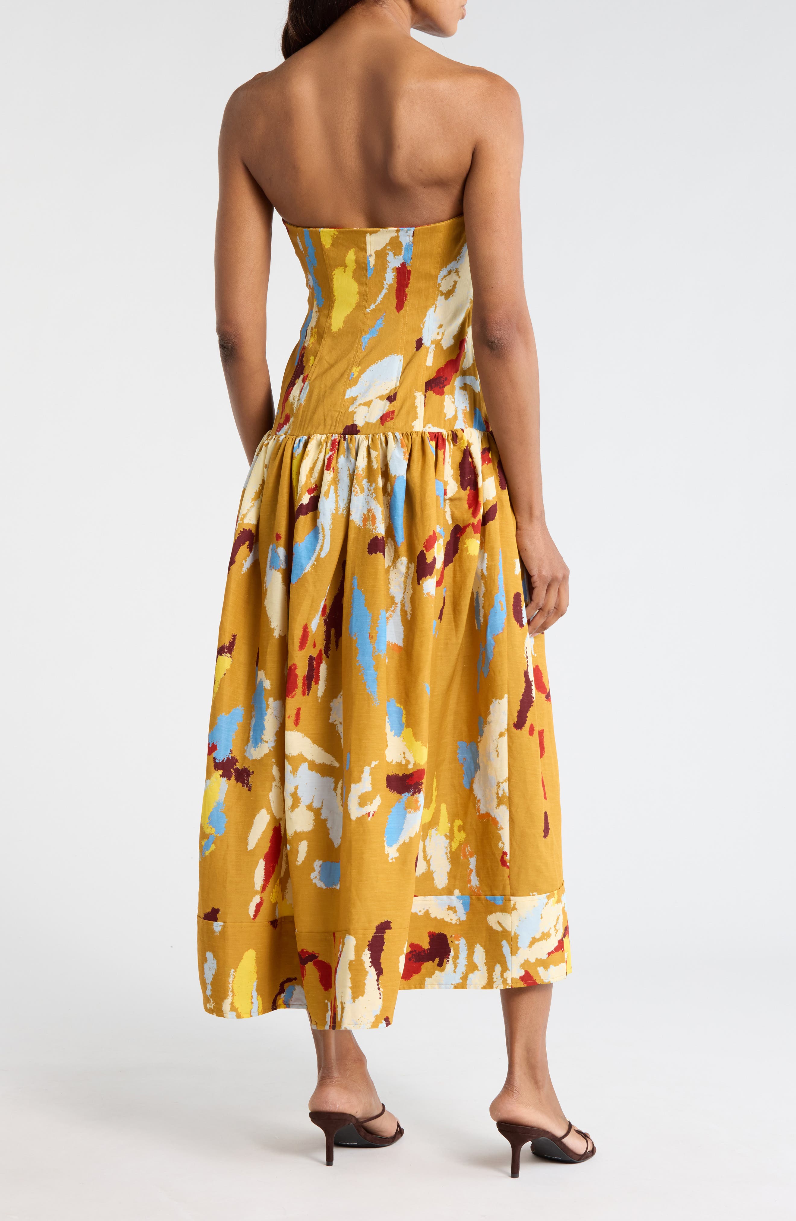 A.L.C. June Strapless Linen Blend Dress