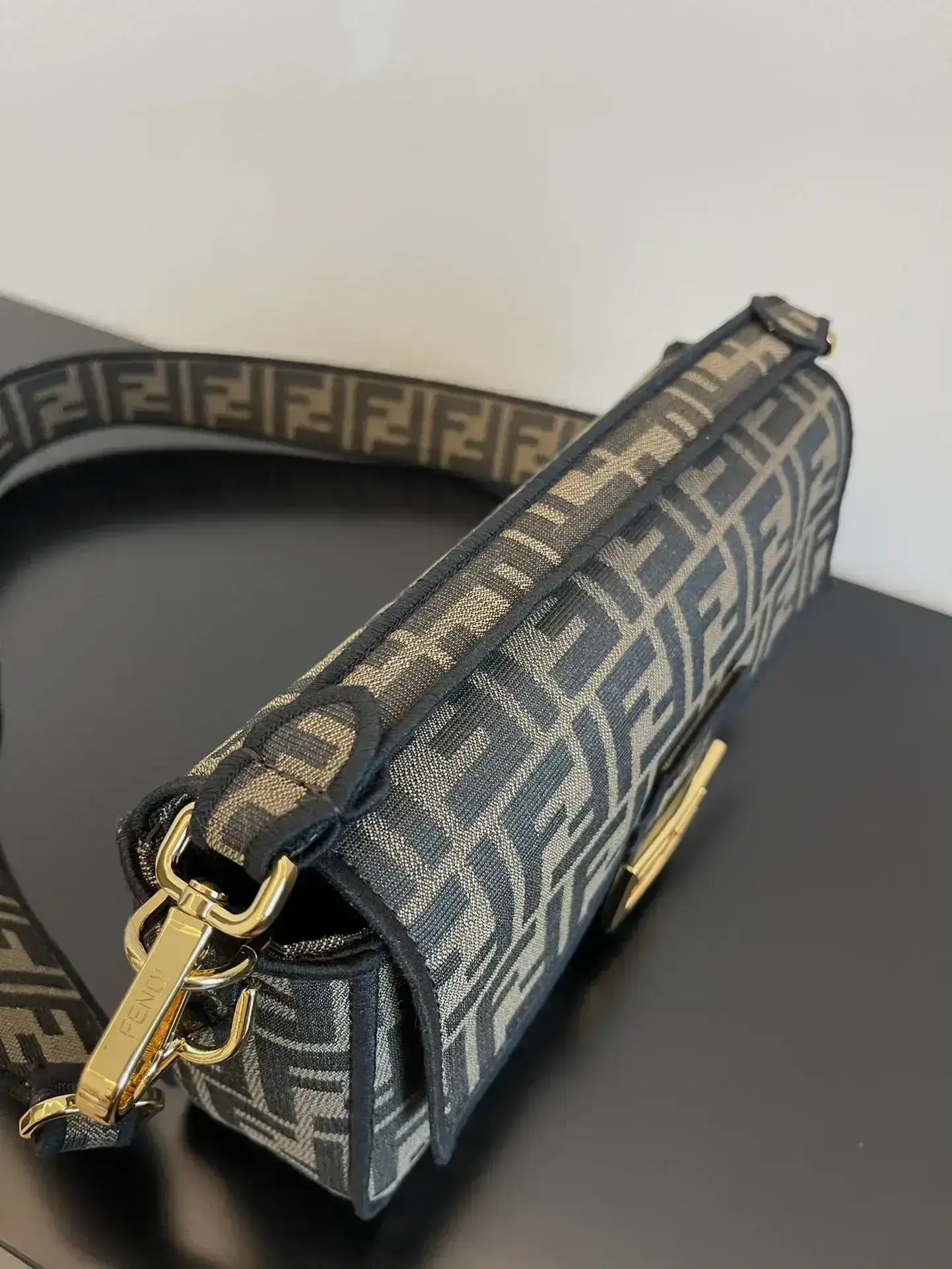 Fendi Baguette Brown Monogram Canvas Shoulder Bag product photo from LabelPicks
