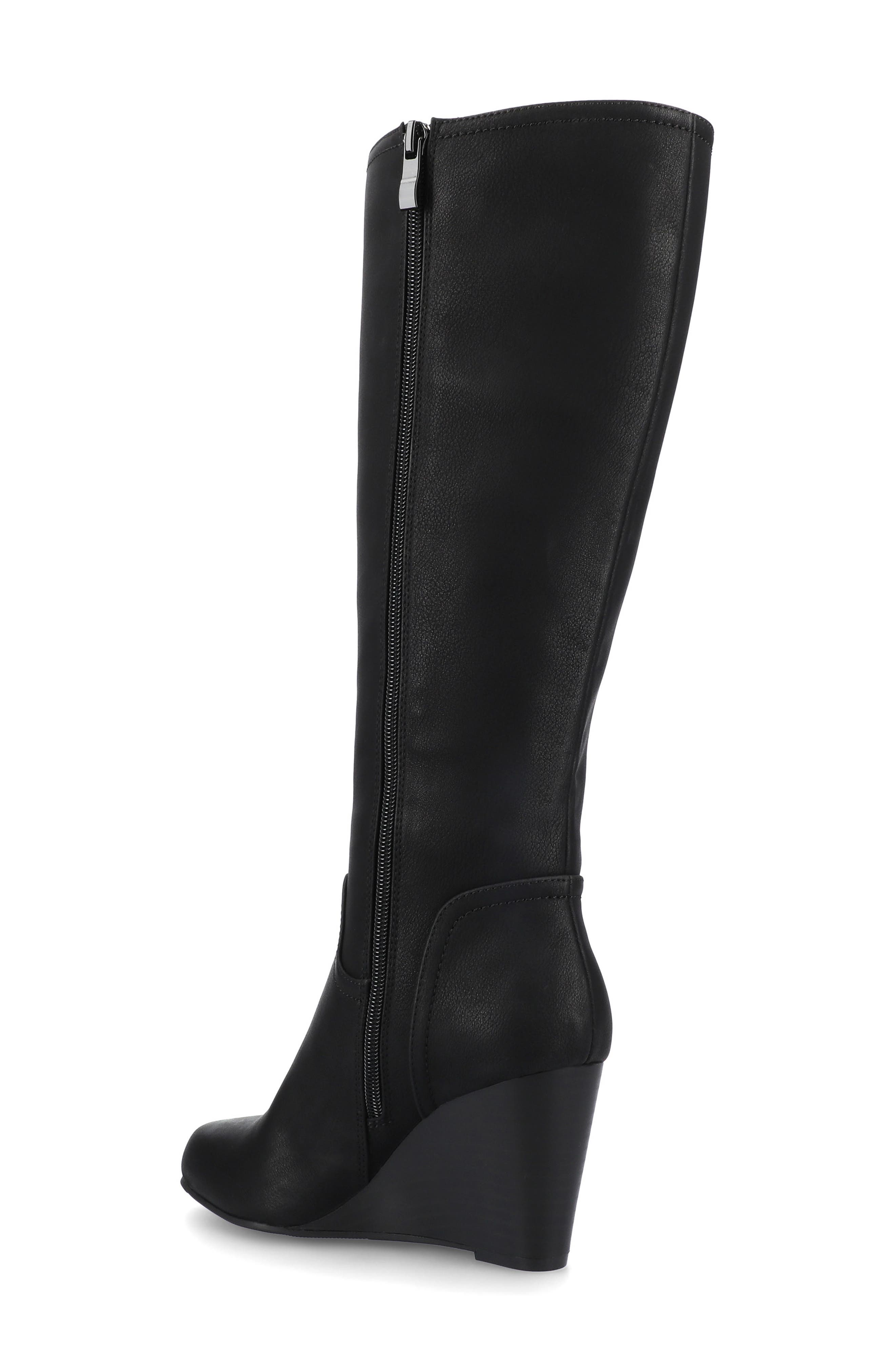 Journee Collection JOURNEE Langly Wedge Heel Tall Boot