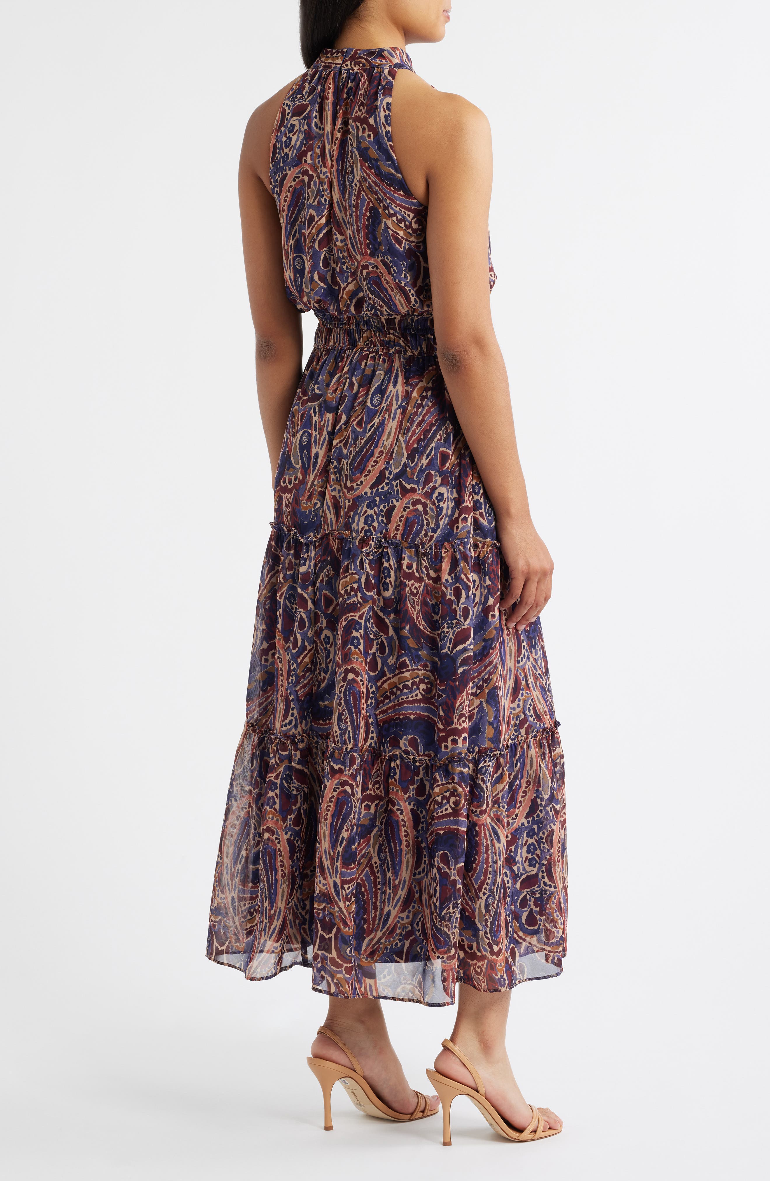 Julia Jordan Paisley Sleeveless Dress