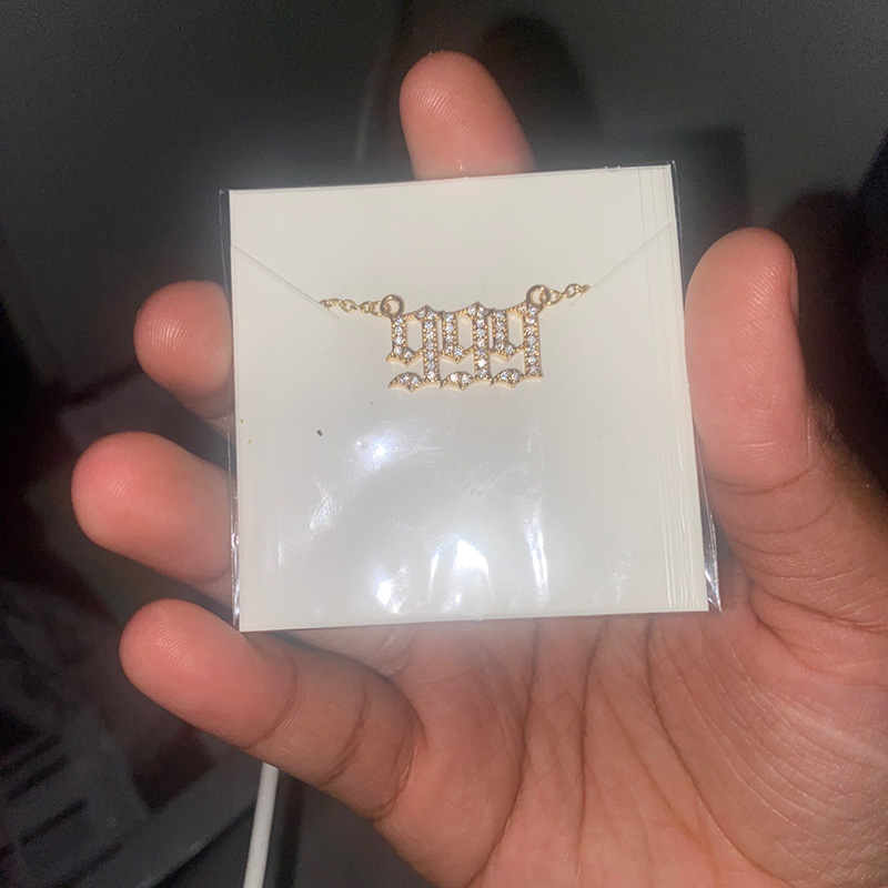 111-999 Angel Number Necklace with Bling Zirconia