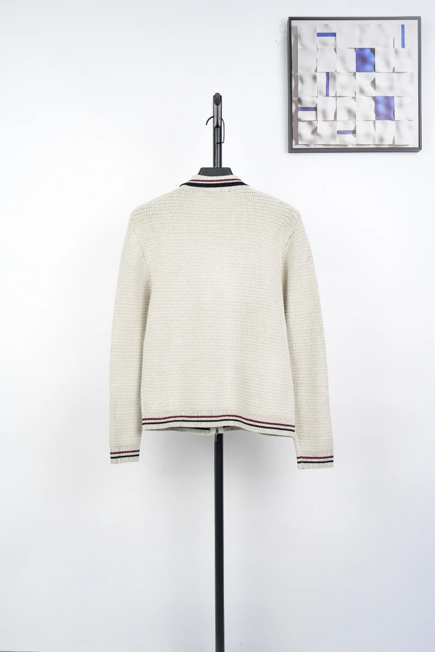 Miu Miu Off White Long Pile Cotton Zip Jacket product photo from LabelPicks