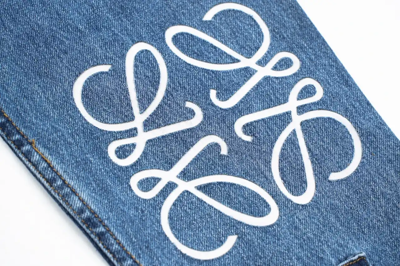 LOEWE Blue Denim Jacket with Embroidered Anagram Sleeve Detail product photo from LabelPicks