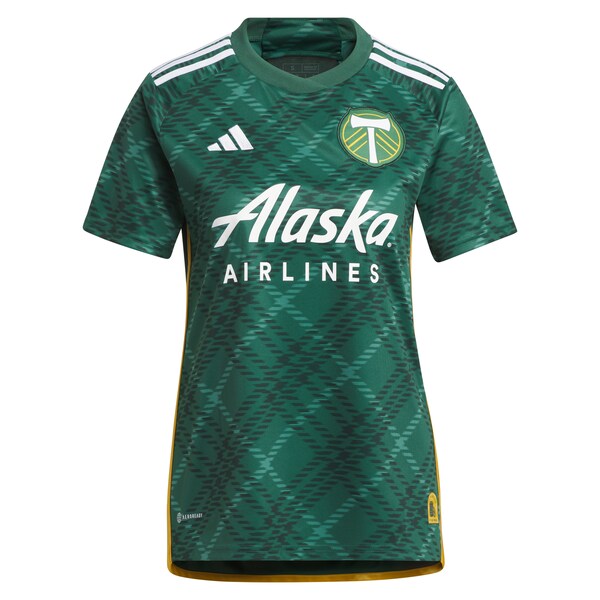 Diego Chara Portland Timbers adidas Women's 2024 Portland Plaid Kit Replica Jersey - Green