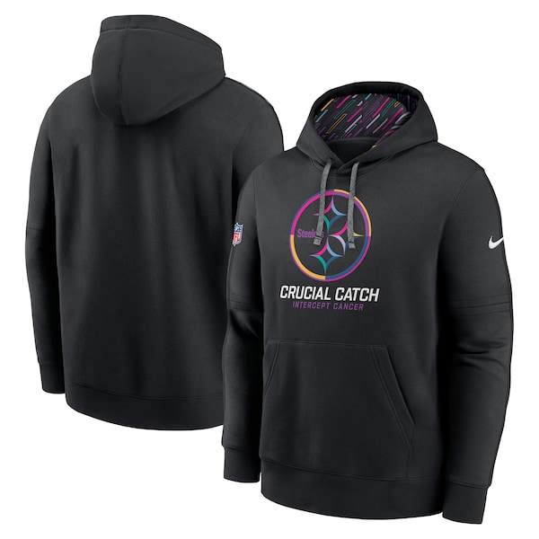 Pittsburgh Steelers Nike 2024 NFL Crucial Catch Club Pullover Hoodie - Black